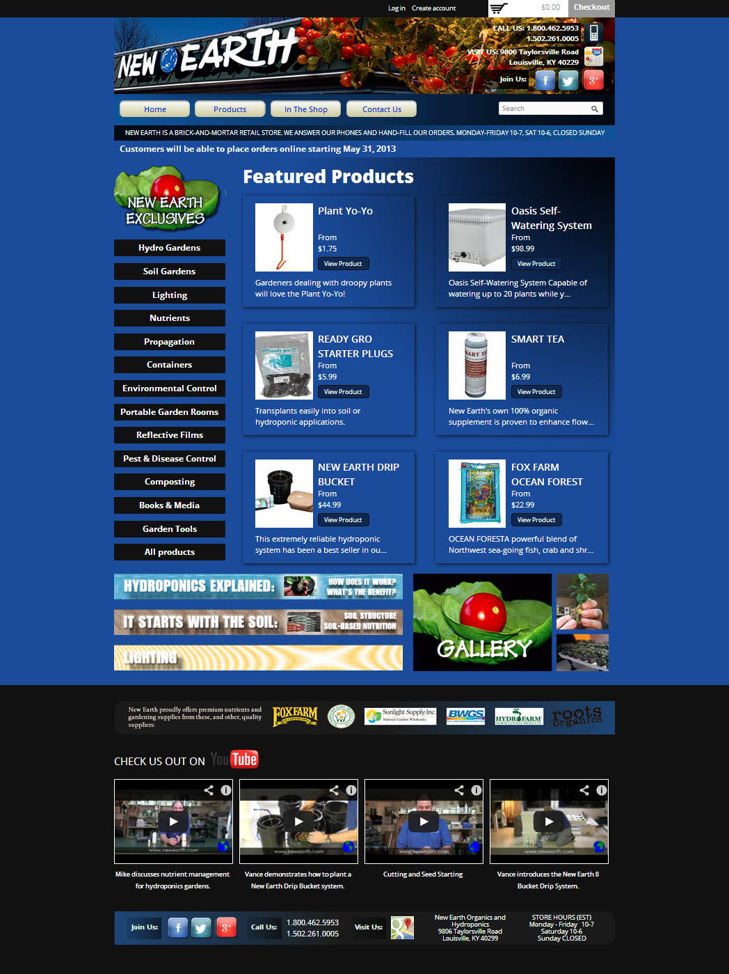 New Earth Garden Center - Drupal Build