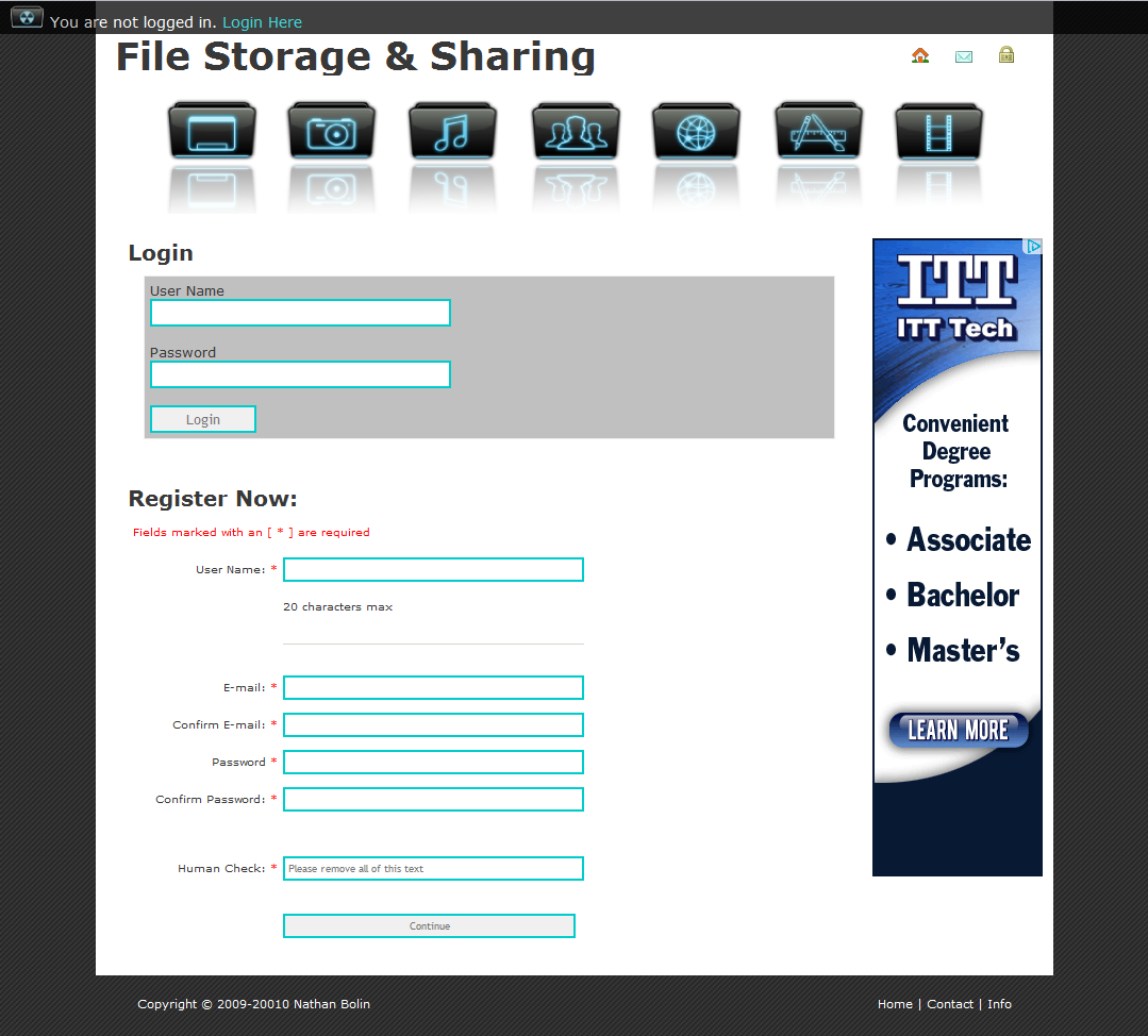 File Storage and Sharing - PHP